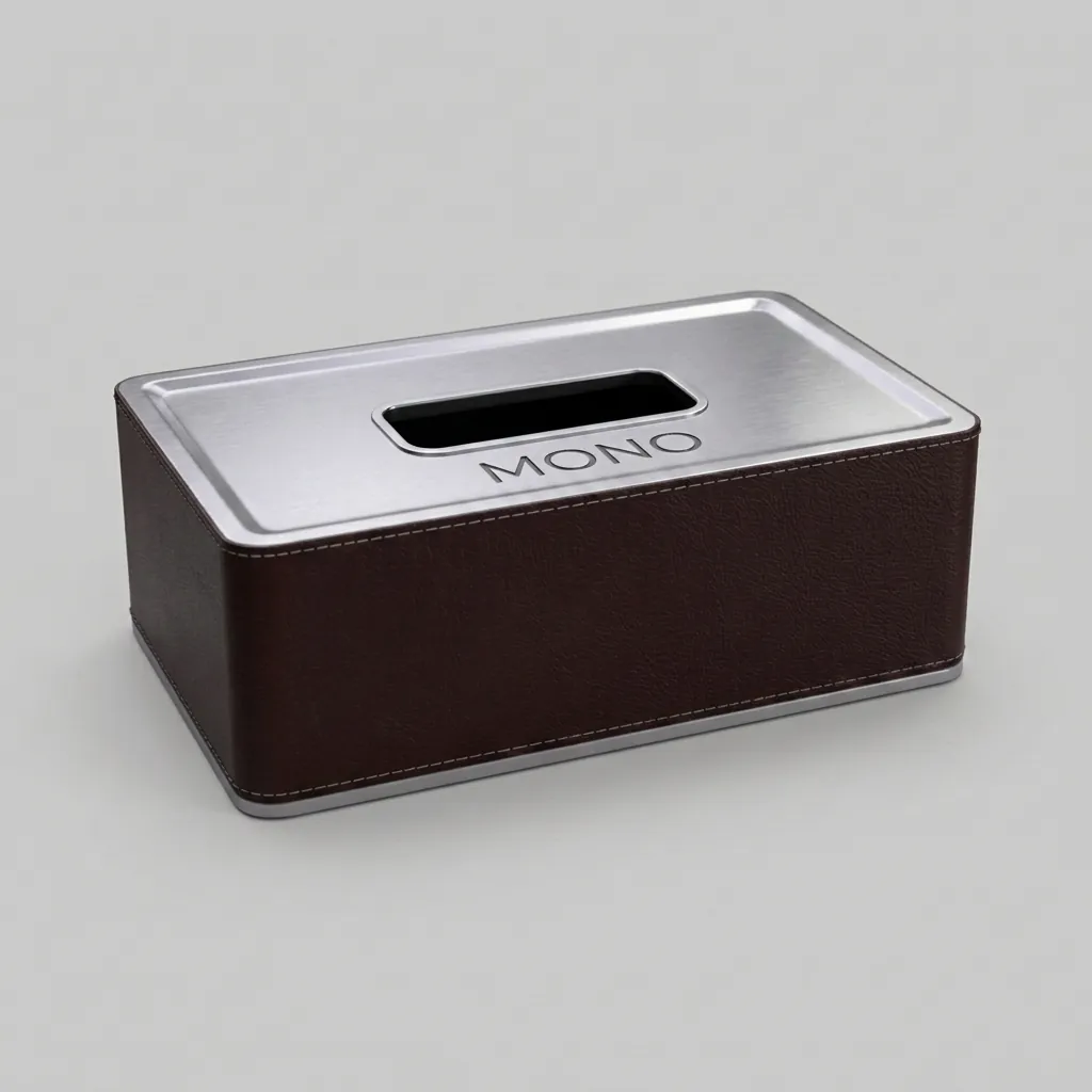 Abs + Pu Leather Rectangular Tissue Box — LTH-1097 (image 1)