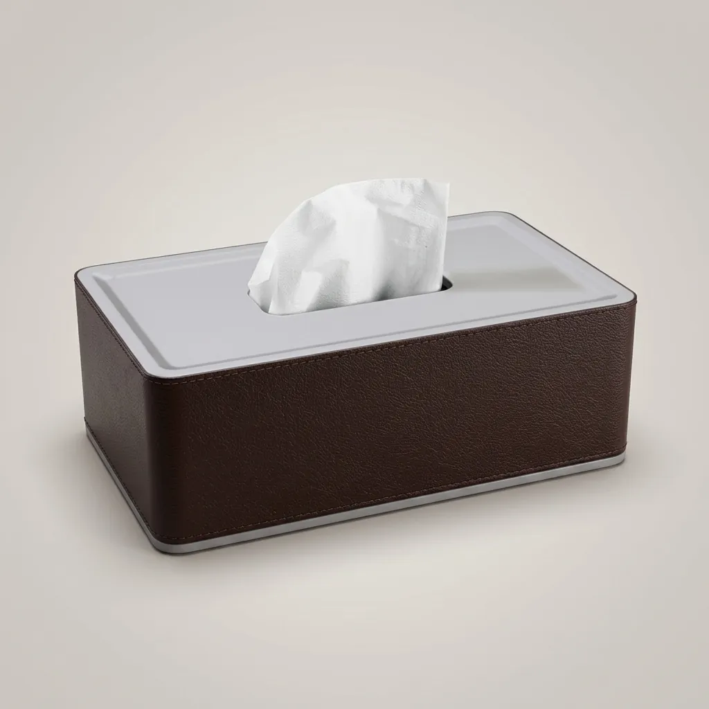Abs + Pu Leather Rectangular Tissue Box — LTH-1097 (image 3)