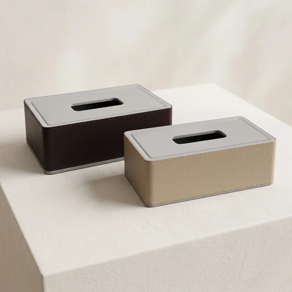 Abs + Pu Leather Rectangular Tissue Box — LTH-1097 (image 6)