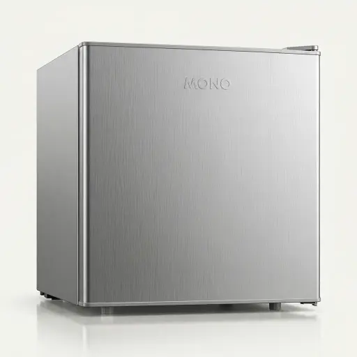 Compressor Mini Bar With Freezer 50ltr — MBC-1026 — A 50L compressor minibar with a 45L fridge and a 5L freezer compartment for compact rooms. Eco-friendly R600a refrigerant, an adjustable glass shelf, door racks and a crisper add flexibility. Measures 44.5x48x52cm, in black or silver.