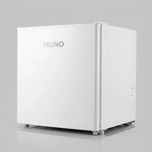 Compressor Mini Bar With Freezer 46ltr — MBC-1028 — A 46L compressor minibar with a quiet 39dB compressor and an adjustable range from -3 to 10 degrees for cooling or light freezing. Mechanical control, auto-defrost and interior lighting with an on/off switch add convenience. Measures 43x48x51cm, in black or white.