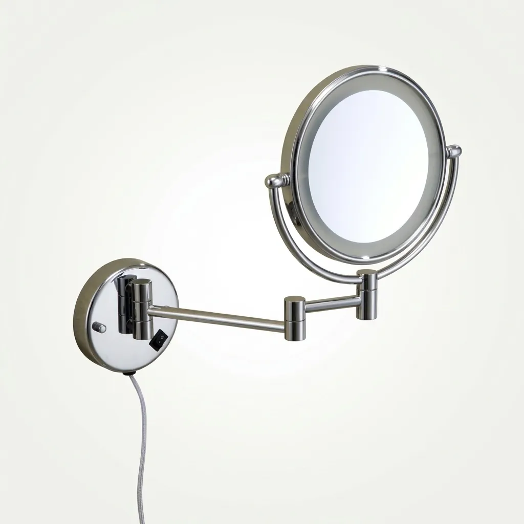 Wall Mounted Magnifying Mirror With Led Light 8" — MGM-1024 (image 5)