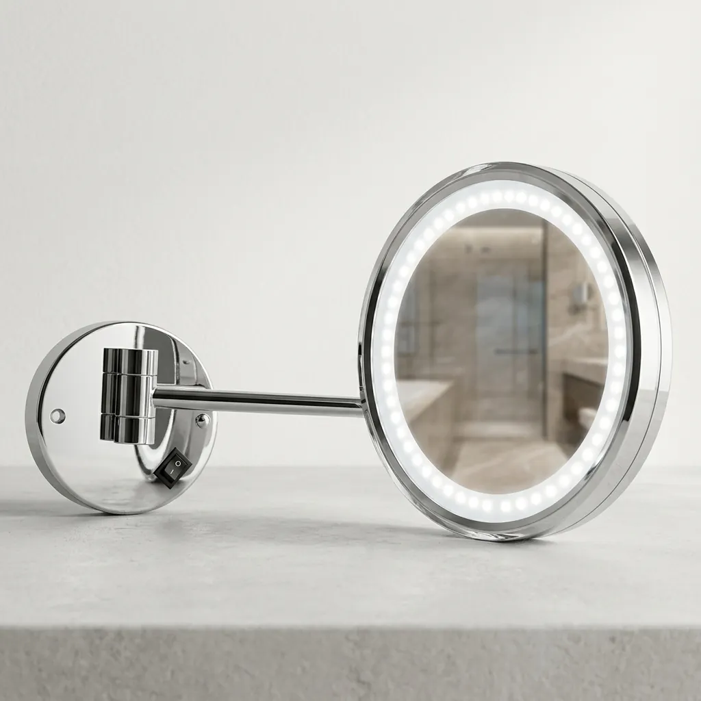 Wall Mounted Magnifying Mirror With Led Light 8" — MGM-1024 (image 7)