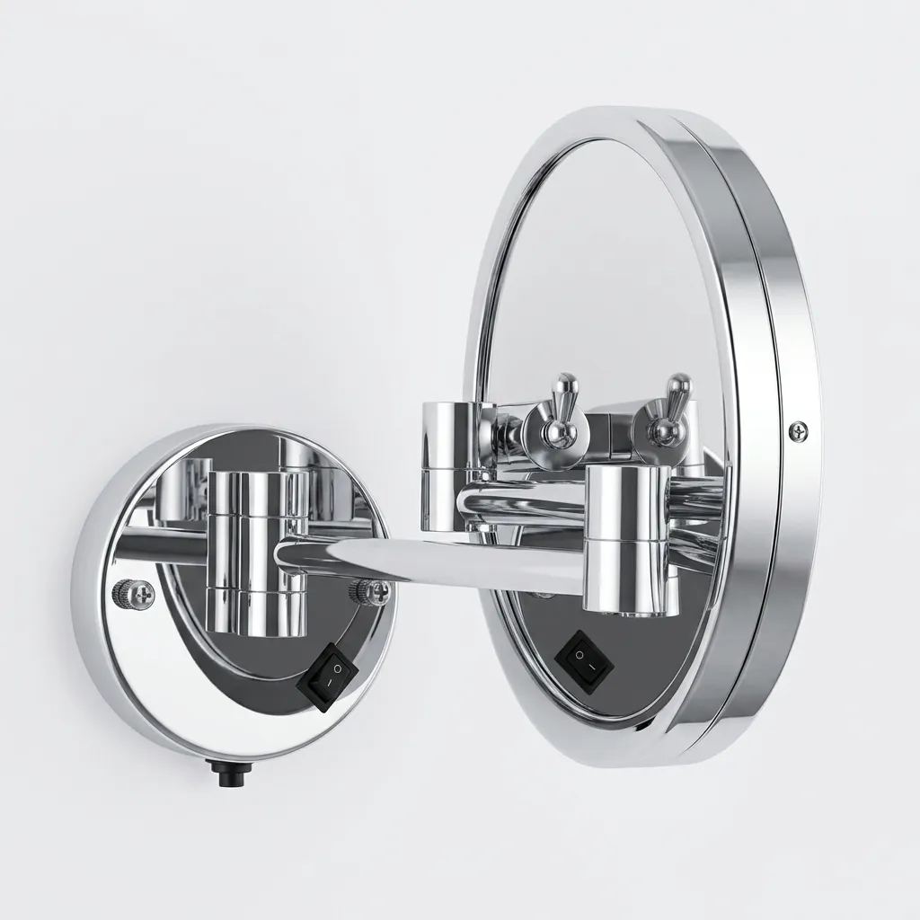 Wall Mounted Magnifying Mirror With Led Light 8" — MGM-1024 (image 8)