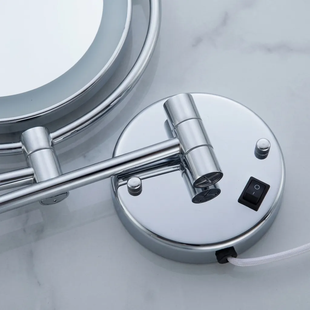 Wall Mounted Magnifying Mirror With Led Light 8" — MGM-1024 (image 10)