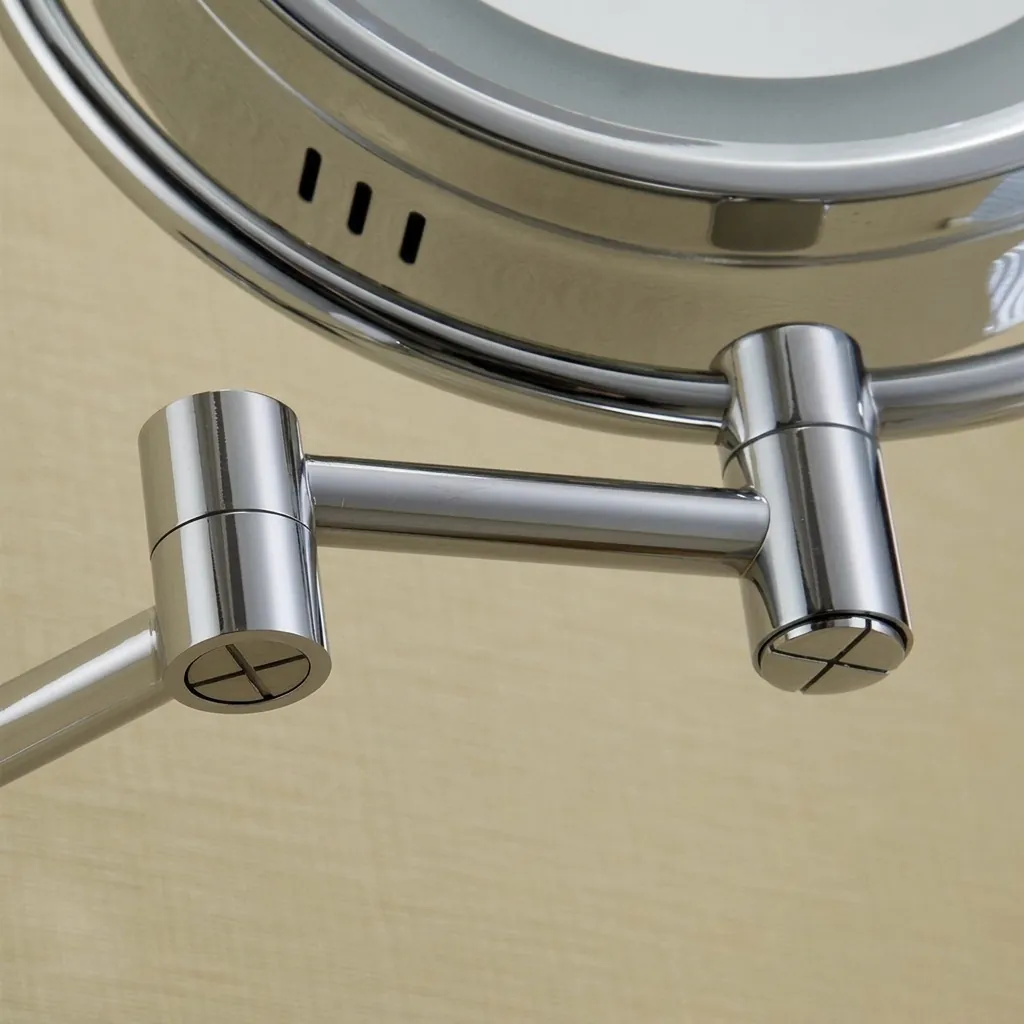 Wall Mounted Magnifying Mirror With LED Light 8.5" [1025] — MGM-1025 (image 5)