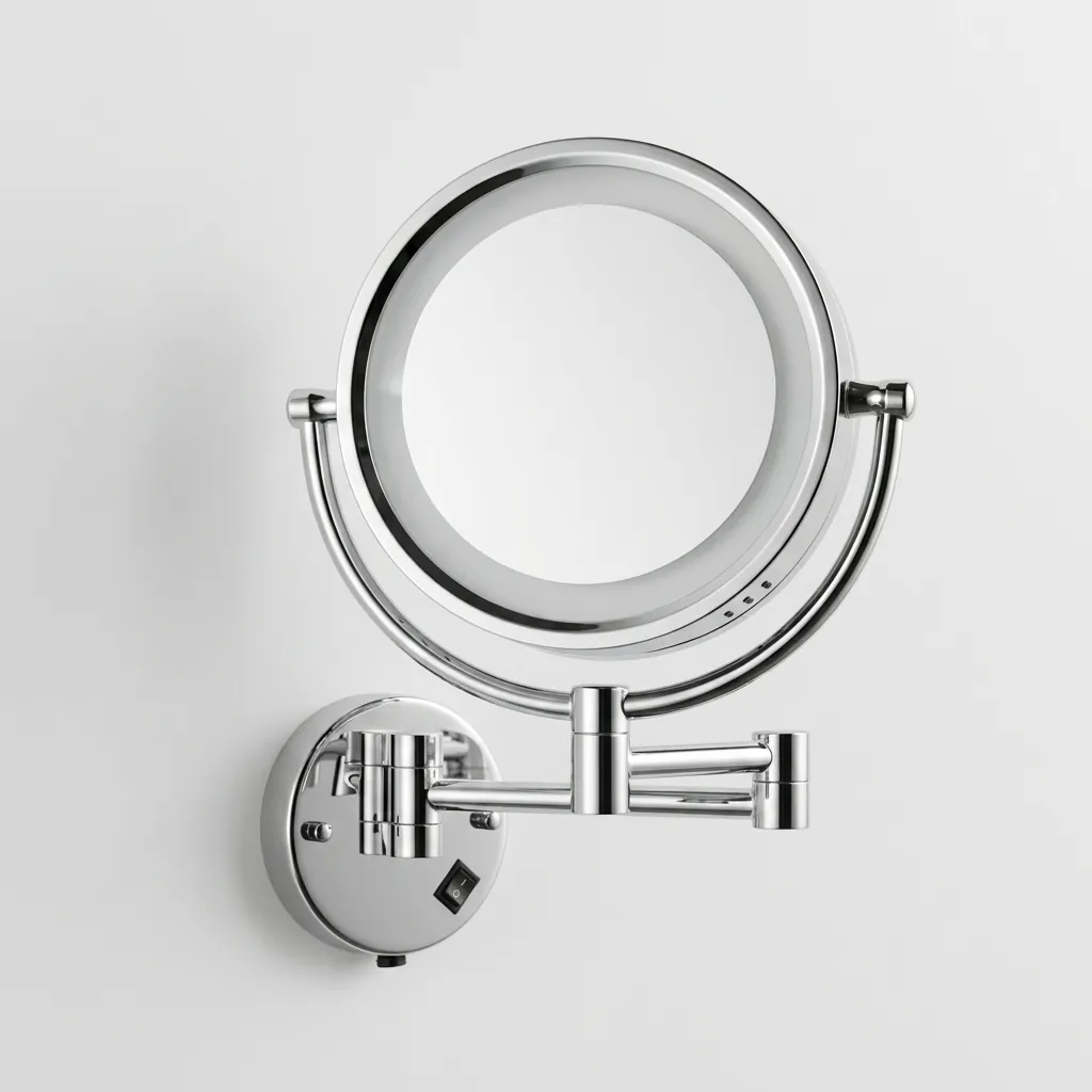 Wall Mounted Magnifying Mirror With LED Light 8.5" [1025] — MGM-1025 (image 8)
