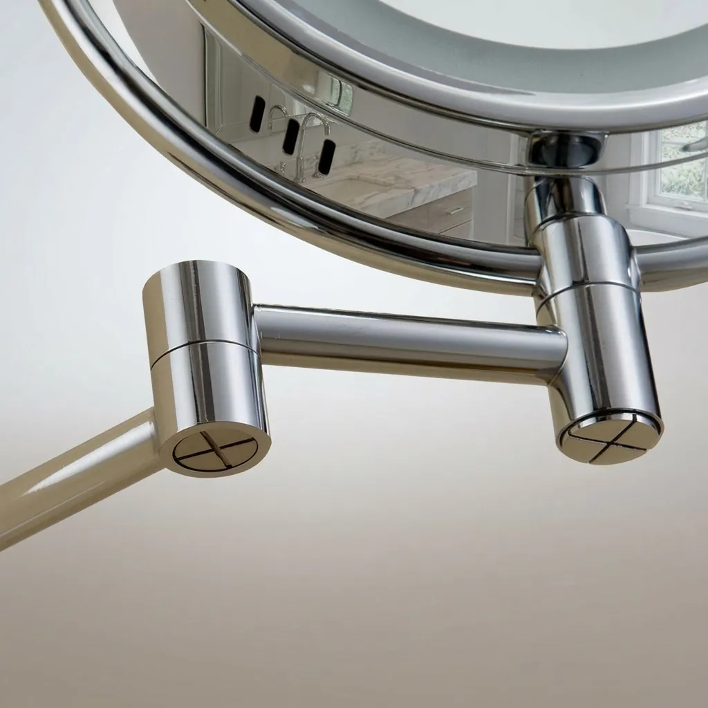 Wall Mounted Magnifying Mirror With LED Light 8.5" [1025] — MGM-1025 (image 9)