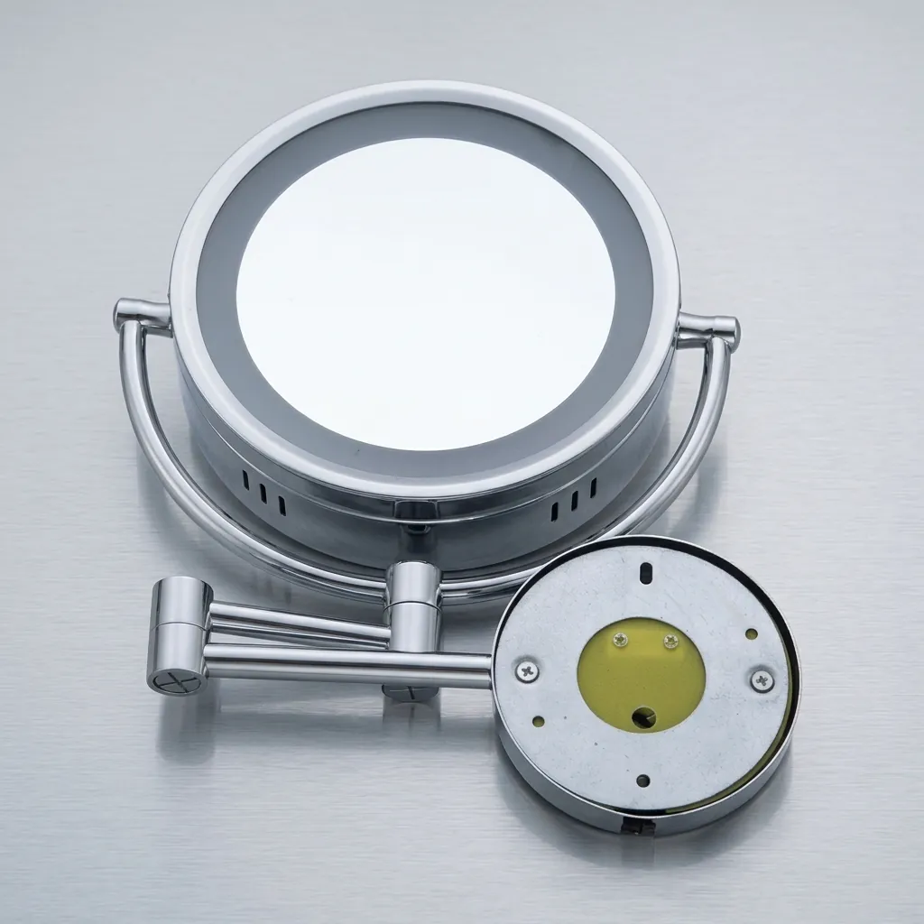 Wall Mounted Magnifying Mirror With LED Light 8.5" [1025] — MGM-1025 (image 10)