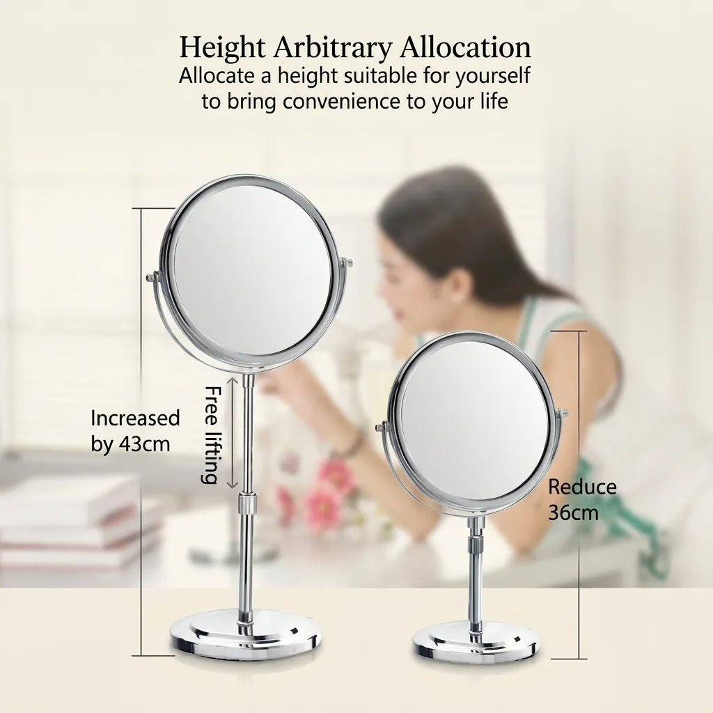 Desktop Magnifying Mirror With Adjustable Height 6" — MGM-1033 (image 3)