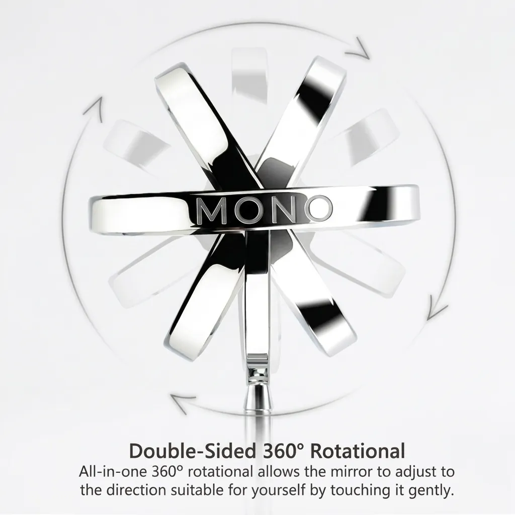 Desktop Magnifying Mirror With Adjustable Height 8" — MGM-1034 (image 2)