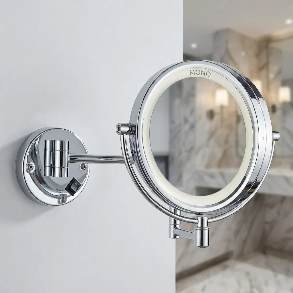 Wall Mounted Magnifying Mirror With Led Light 8.5" — MGM-1040 (image 1)
