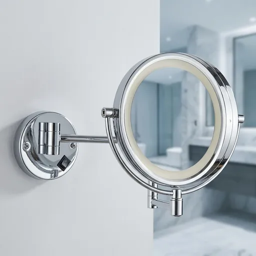 Wall Mounted Magnifying Mirror With Led Light 8.5" — MGM-1040