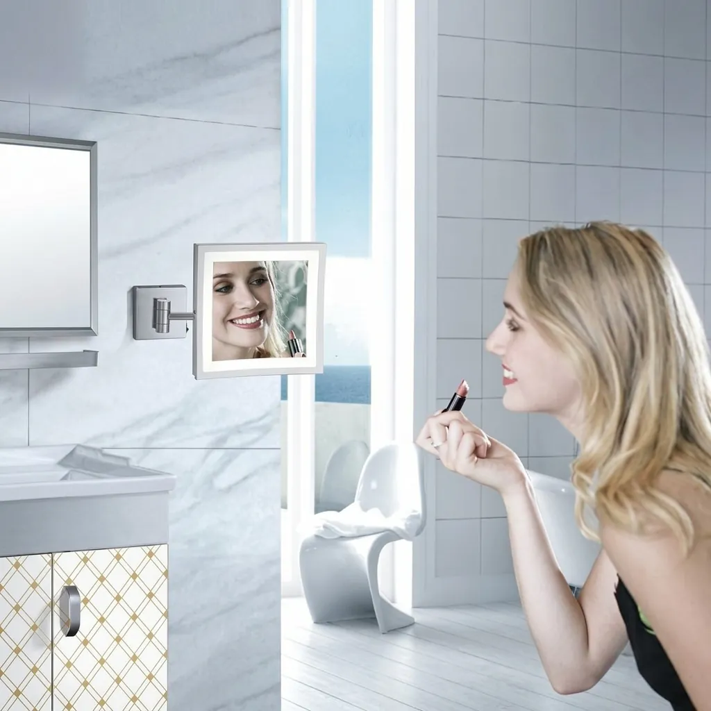 Wall-Mounted 3x Magnifying Mirror with LED Light [1042] — MGM-1042 (image 7)