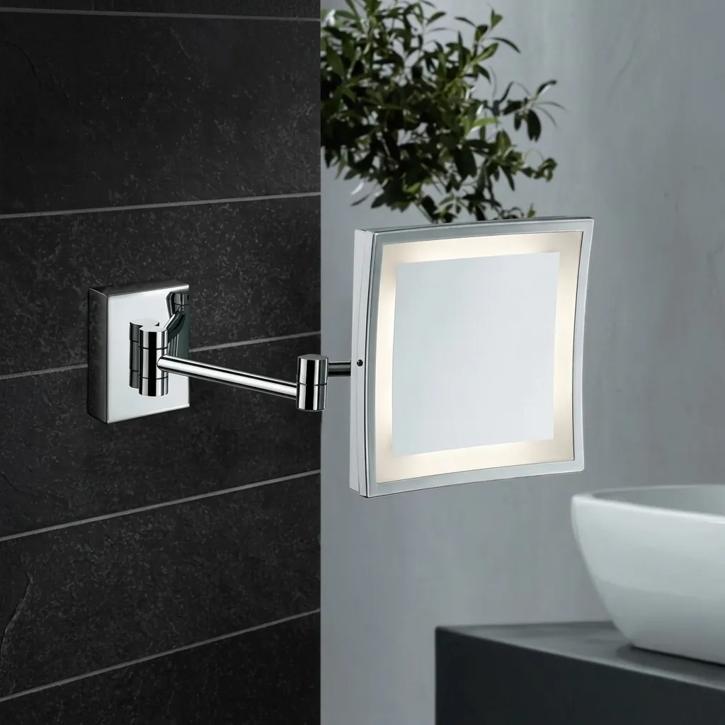 Wall-Mounted 3x Magnifying Mirror with LED Light [1042] — MGM-1042 (image 10)