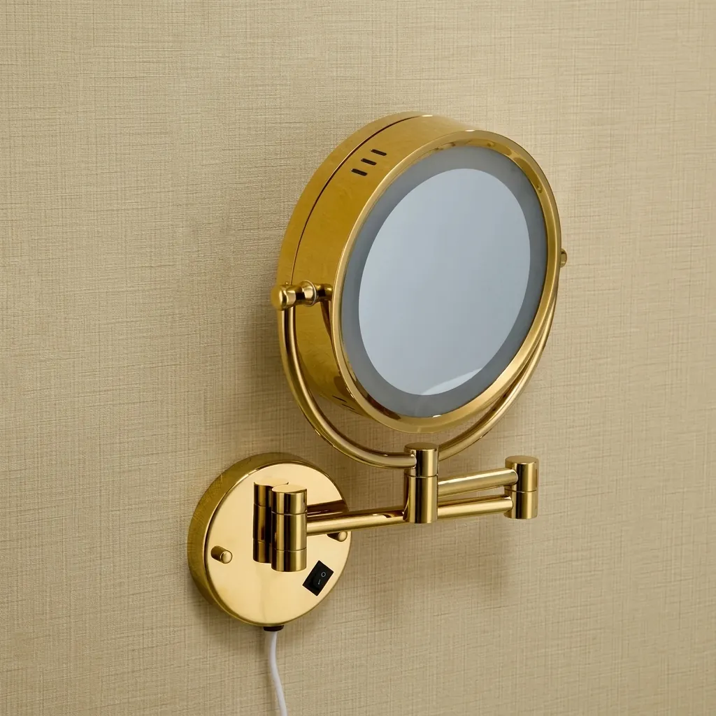 Wall Mounted Magnifying Mirror With LED Light 8.5" [1047] — MGM-1047 (image 3)