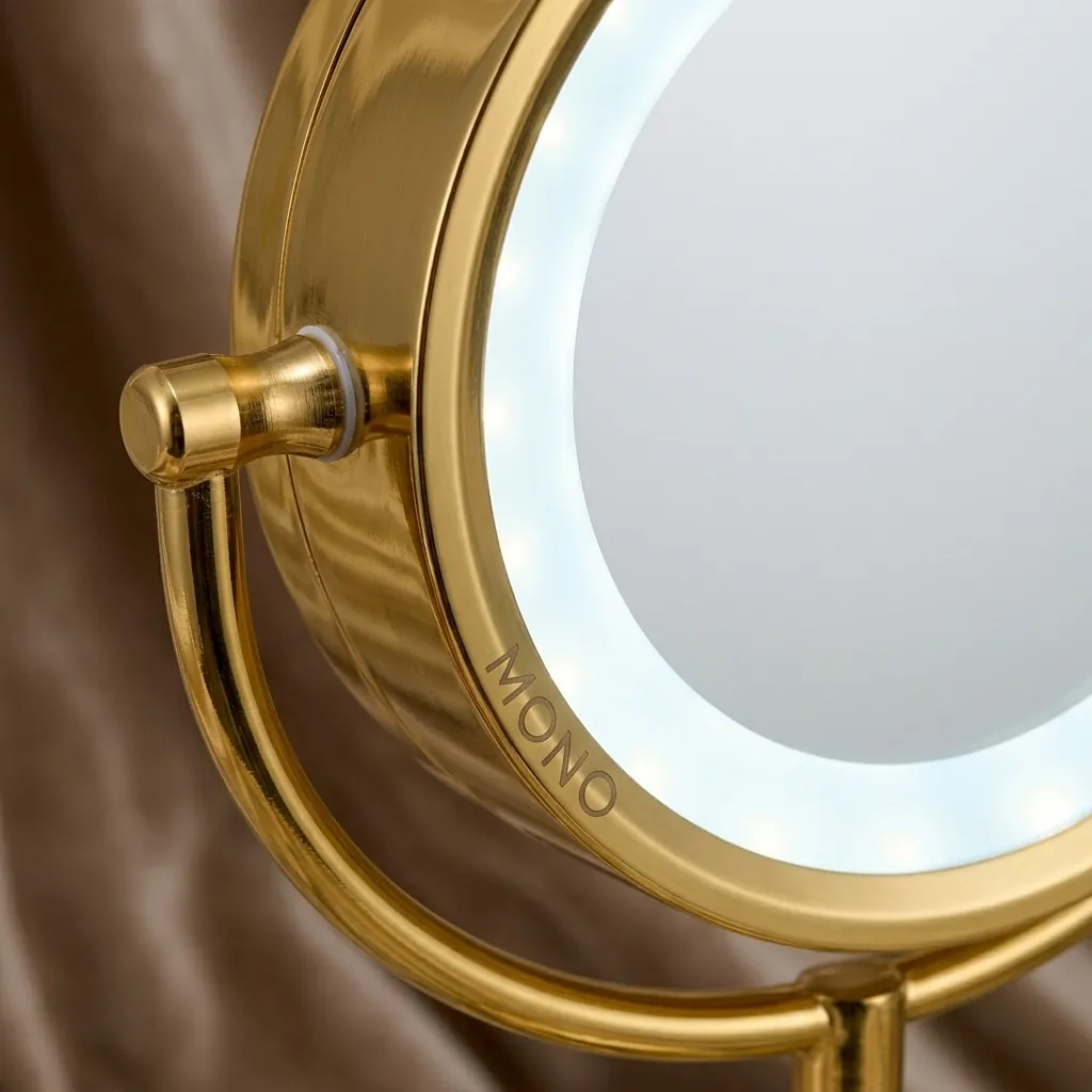 Wall Mounted Magnifying Mirror With LED Light 8.5" [1047] — MGM-1047 (image 1)