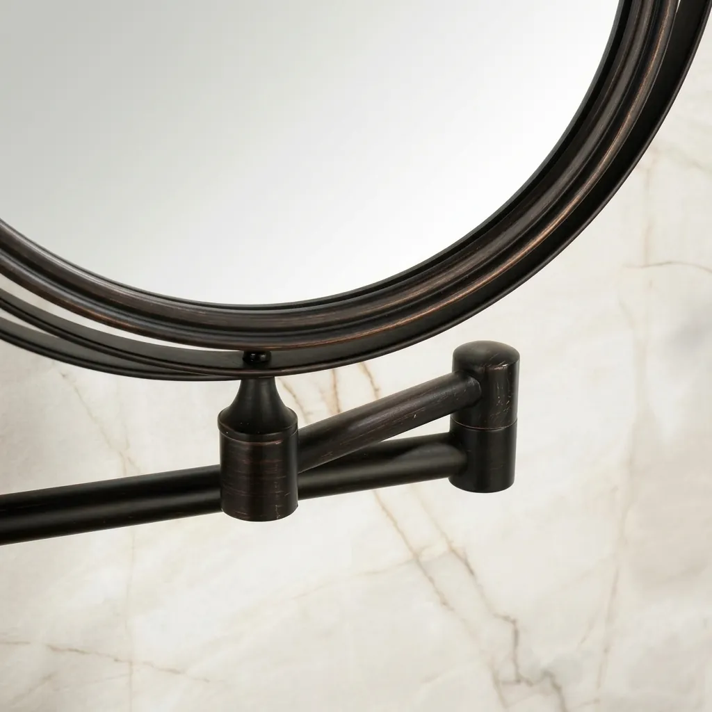 Wall Mounted Magnifying Mirror 8″ Copper — MGM-1049 (image 2)