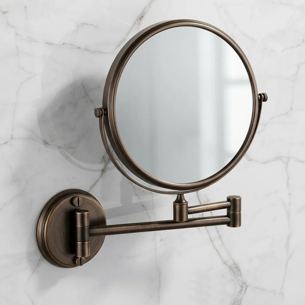 Wall Mounted Magnifying Mirror 8″ Copper — MGM-1049 (image 5)