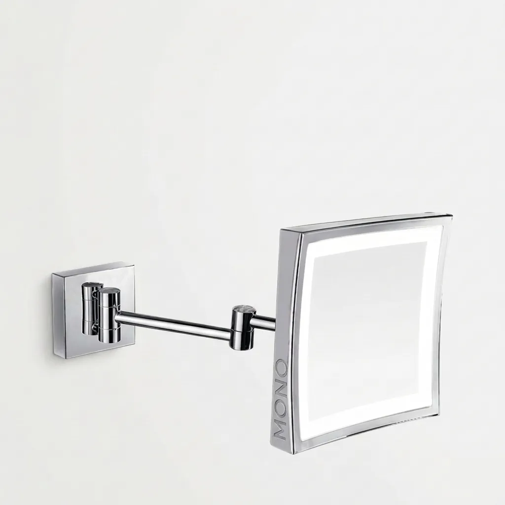 Wall-Mounted Magnifying Mirror with LED Light [1050] — MGM-1050 (image 1)