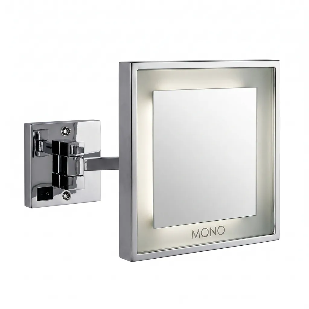 Wall-Mounted Magnifying Mirror with LED Light [1051] — MGM-1051 (image 1)