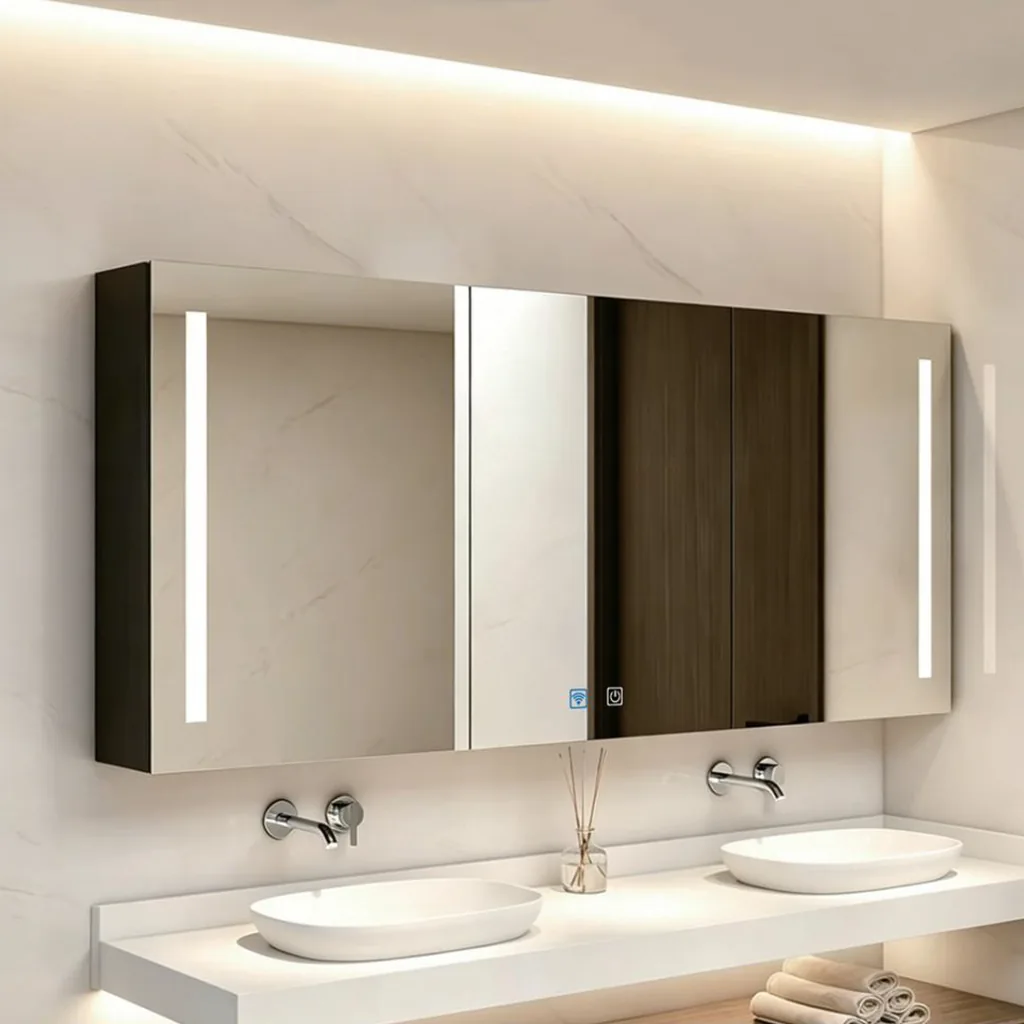 LED Mirror Cabinet with Dual Light Strips — MRC-1027