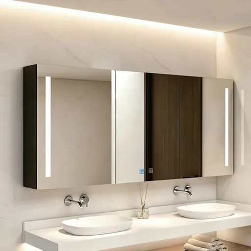 LED Mirror Cabinet with Dual Light Strips — MRC-1027