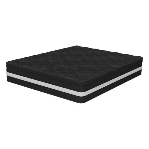 Black Pocket Spring Mattress 28cm with Gel Memory Foam — MTR-1062