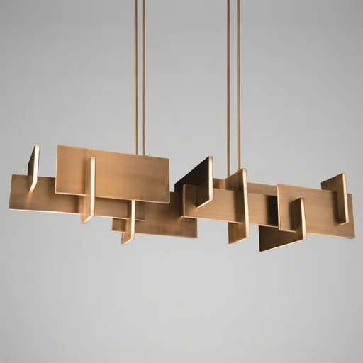 Layered Panel Linear Pendant Lamp — PND-1033