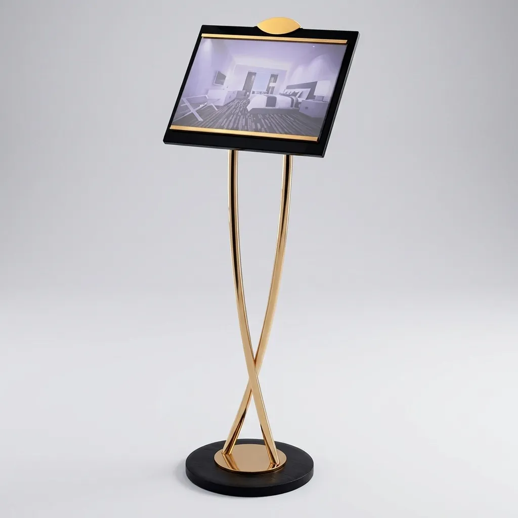 Stainless Steel Finish Sign Stand — PSS-1024 (image 2)