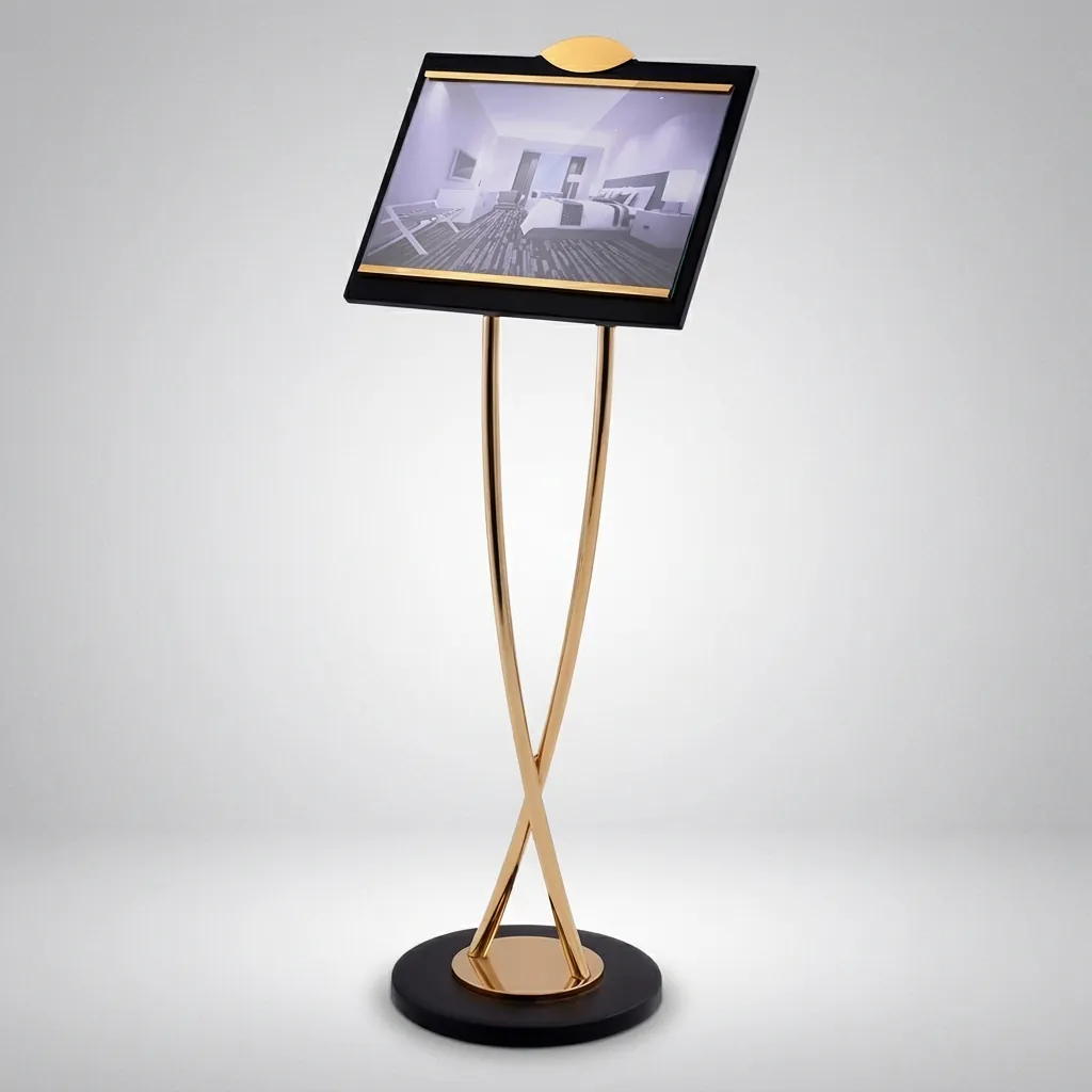 Stainless Steel Finish Sign Stand — PSS-1024 (image 3)
