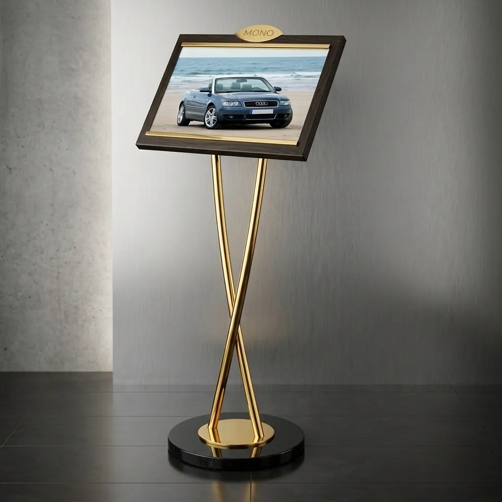 Stainless Steel Finish Sign Stand — PSS-1024 (image 1)