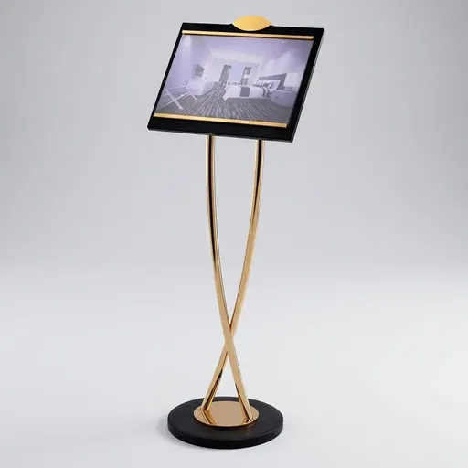 Stainless Steel Finish Sign Stand — PSS-1024