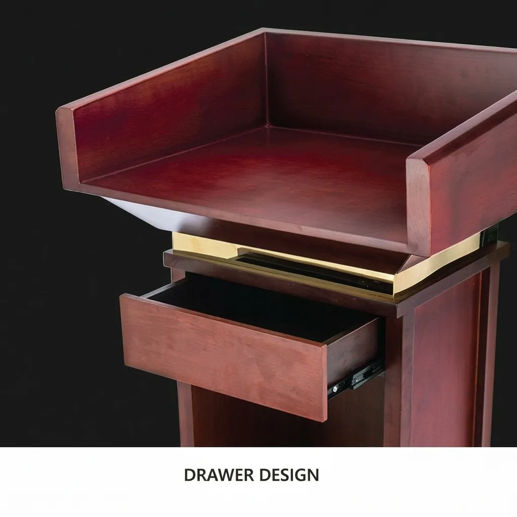Floor Standing Wooden Podium — PSS-1025 (image 4)