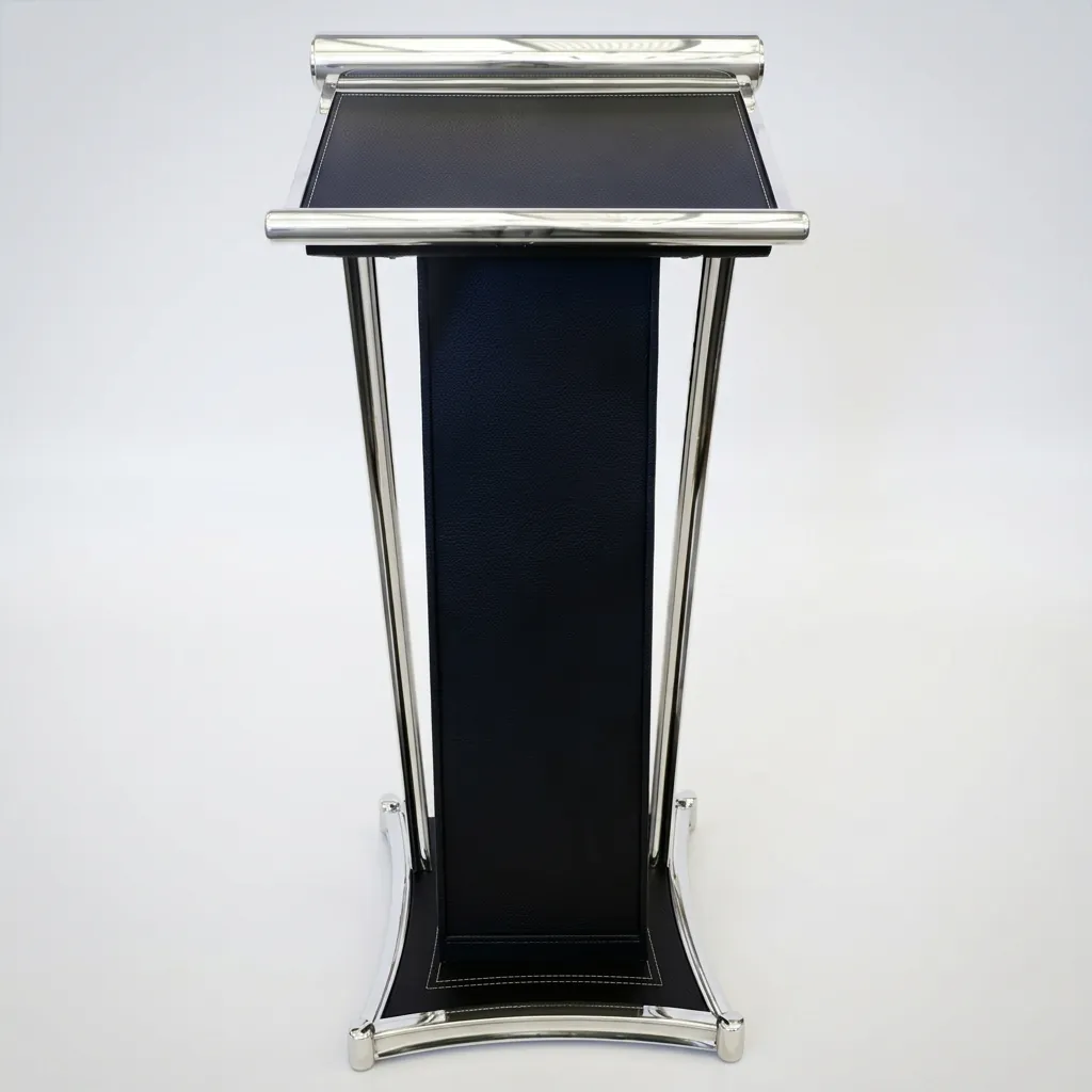 Floor Standing Podium Stainless Steel With Leather — PSS-1026 (image 7)
