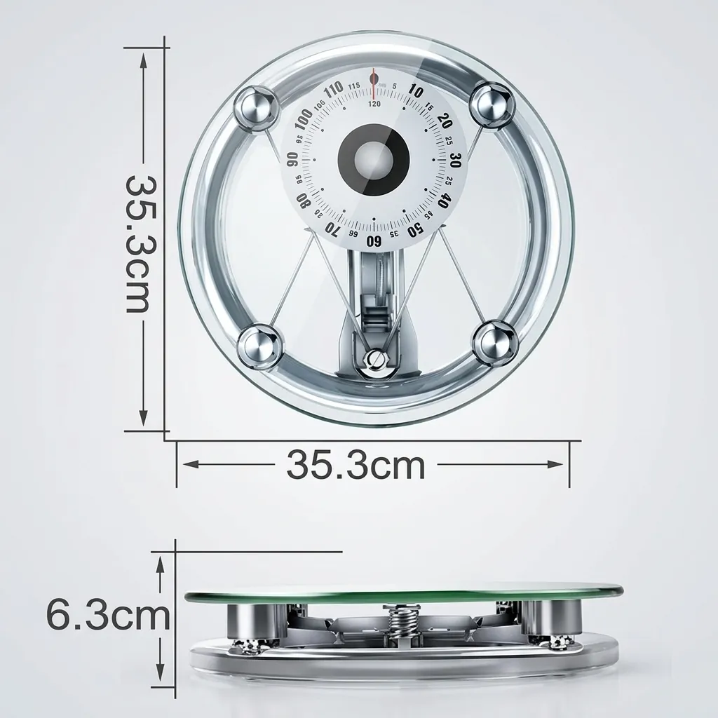 Hotel Mechanical Bathroom Scale Tempered Glass — SCL-1024 (image 3)