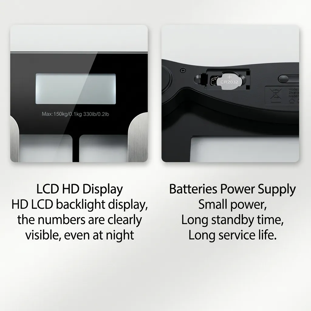 Tempered Glass Digital Bathroom Scale with 180kg Capacity [1025] — SCL-1025 (image 2)