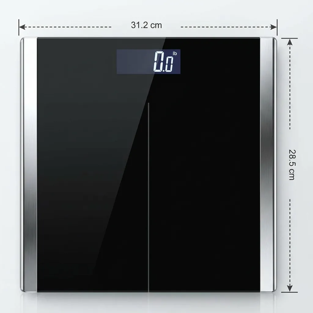Tempered Glass Digital Bathroom Scale with 150kg Capacity — SCL-1028 (image 3)