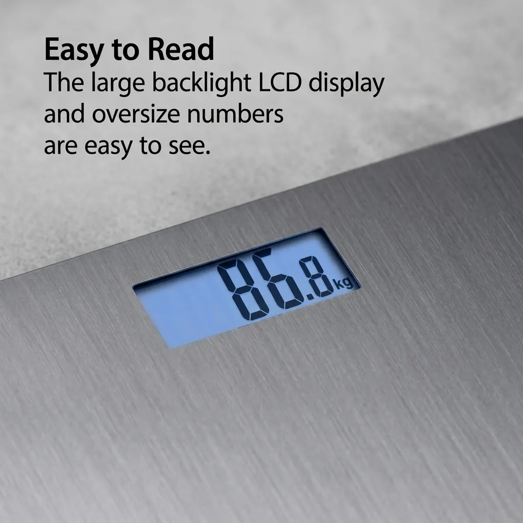 Hotel Digital Bathroom Scale Tempered Glass With Stainless Steel — SCL-1032 (image 3)
