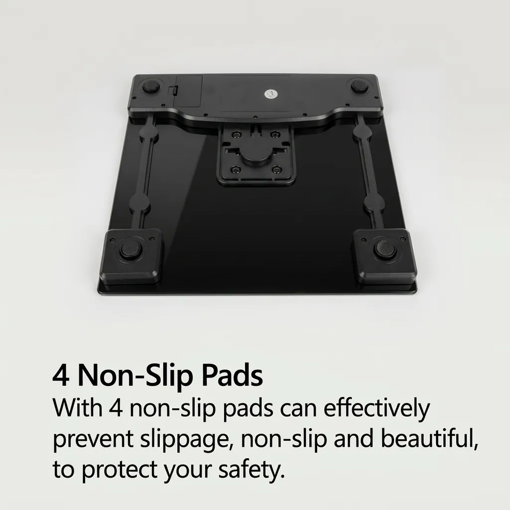 Hotel Digital Bathroom Scale Tempered Glass With Stainless Steel — SCL-1032 (image 5)