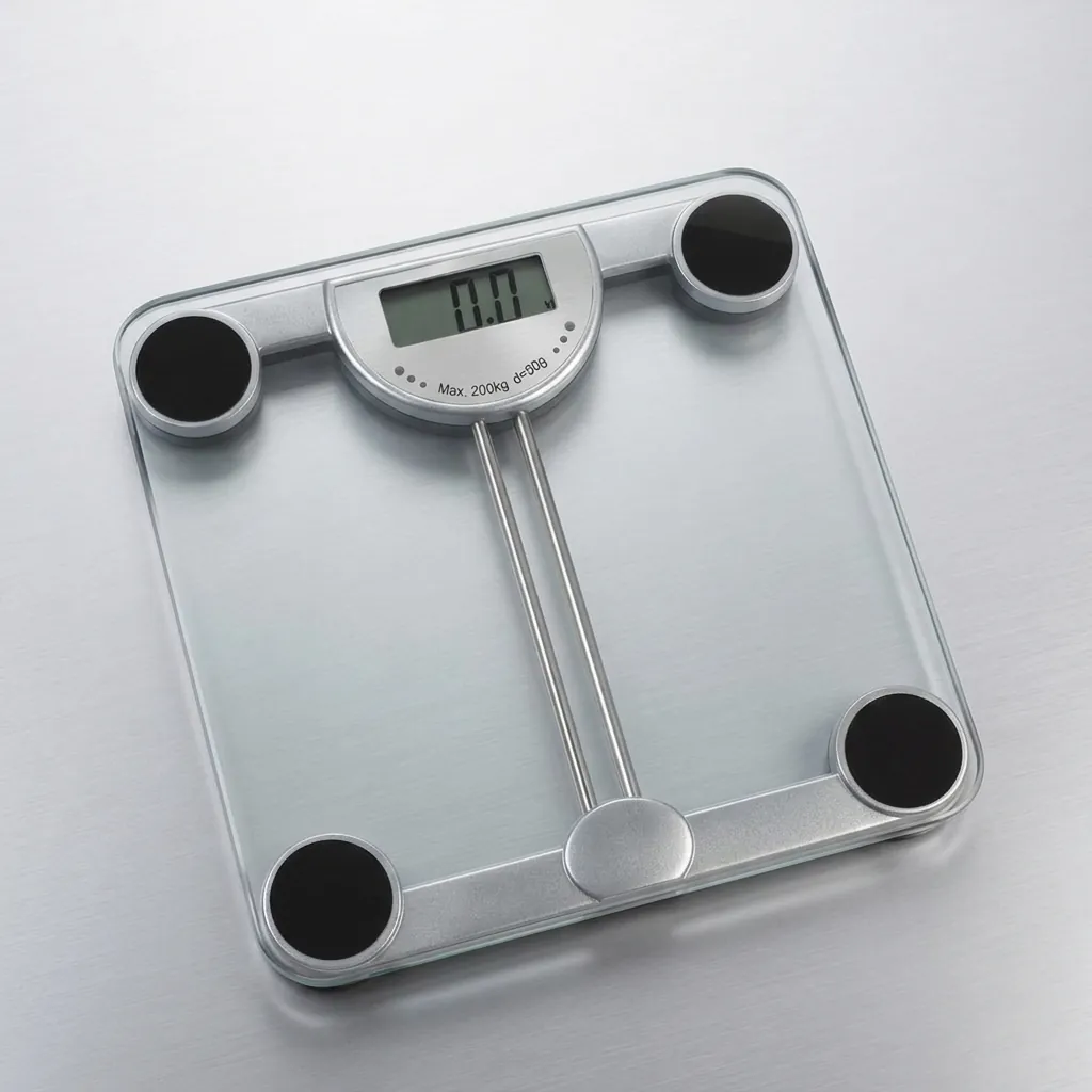 Tempered Glass Digital Bathroom Scale with 50g Division — SCL-1034