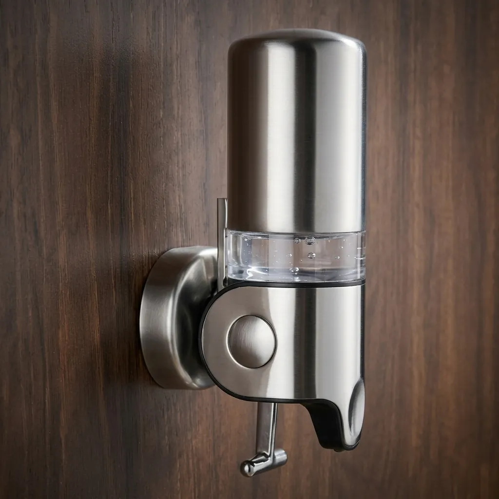 Wall Mounted Single Soap Dispenser Pull Type Stainless Steel — SPD-1024 (image 2)