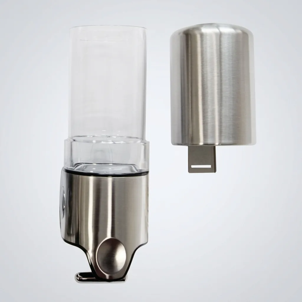 Wall Mounted Single Soap Dispenser Pull Type Stainless Steel — SPD-1024 (image 5)