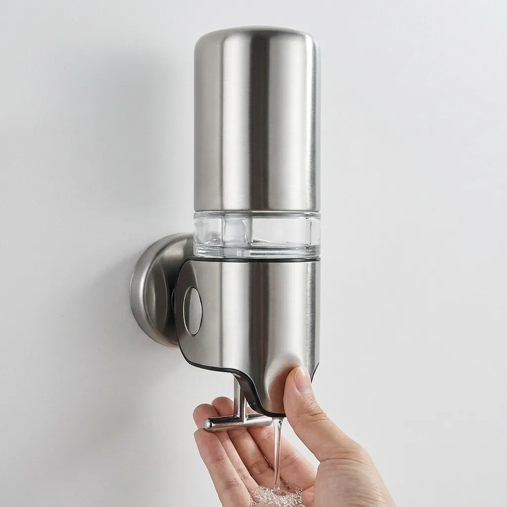 Wall Mounted Single Soap Dispenser Pull Type Stainless Steel — SPD-1024 (image 8)