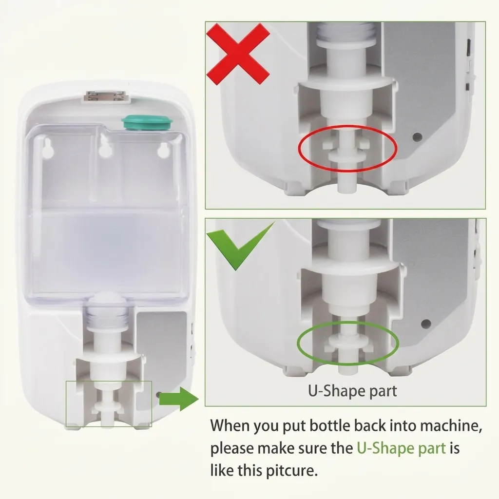 Touchless Automatic Soap Dispenser (1000ml) [1026] — SPD-1026 — A touchless automatic soap dispenser in ABS with a 1000ml reservoir and hands-free infrared sensing for hygienic use. It handles gel, spray or foam at a 1.0ml output, running on 4 Type-C batteries or an optional mains adapter. Measures 140x100x268mm, finished in white. (image 7)