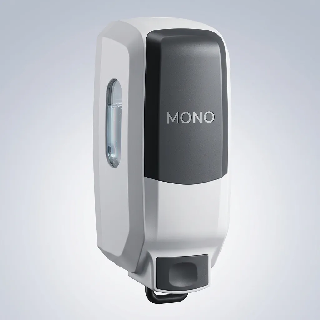 Pull Typr Hand Sanitizer Dispenser — SPD-1031 — A pull-type manual hand sanitiser dispenser in ABS with a 1000ml reservoir and an adjustable 0.8 to 1.6ml gel output. The lever pull makes dispensing simple and hygienic in busy areas. Measures 120x125x285mm, in black or white. (image 1)