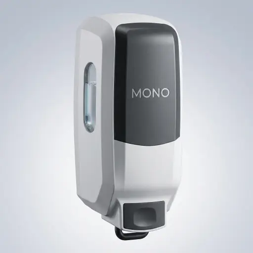 Pull Typr Hand Sanitizer Dispenser — SPD-1031 — A pull-type manual hand sanitiser dispenser in ABS with a 1000ml reservoir and an adjustable 0.8 to 1.6ml gel output. The lever pull makes dispensing simple and hygienic in busy areas. Measures 120x125x285mm, in black or white.