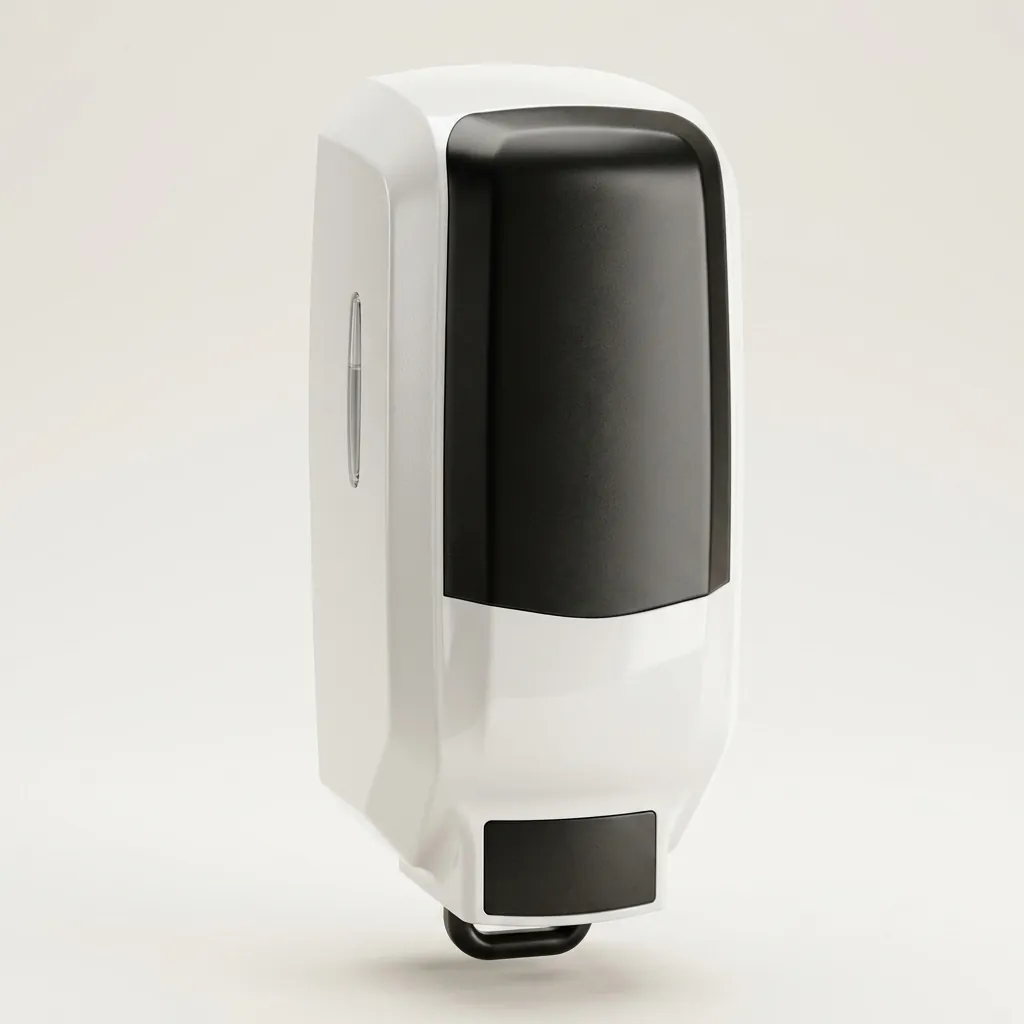 Pull Typr Hand Sanitizer Dispenser — SPD-1031 — A pull-type manual hand sanitiser dispenser in ABS with a 1000ml reservoir and an adjustable 0.8 to 1.6ml gel output. The lever pull makes dispensing simple and hygienic in busy areas. Measures 120x125x285mm, in black or white. (image 6)