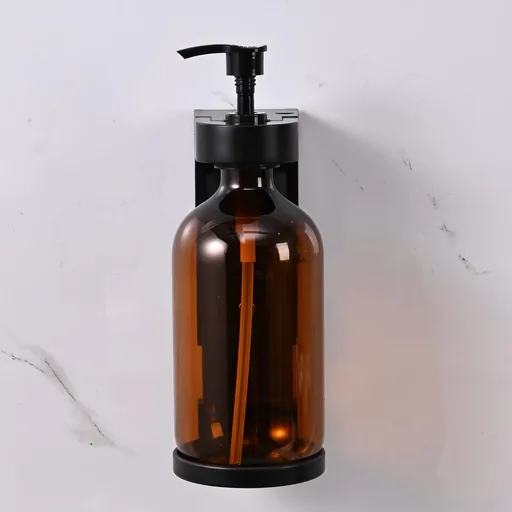 ABS Wall-Mounted Single Soap Dispenser 500ml in Brown — SPD-1037