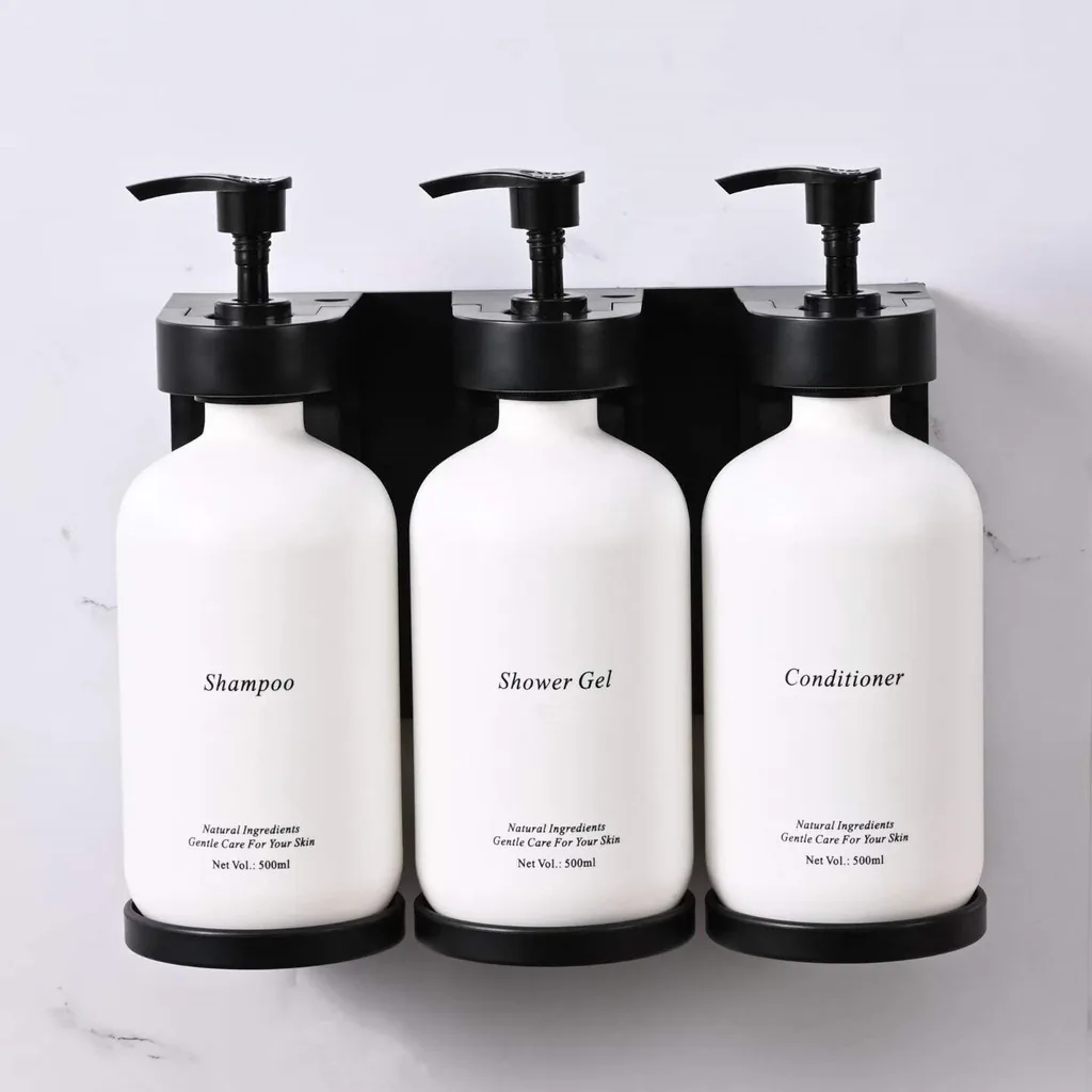 Stainless Steel Wall-Mounted Triple Soap Dispenser 3x500ml in White — SPD-1050